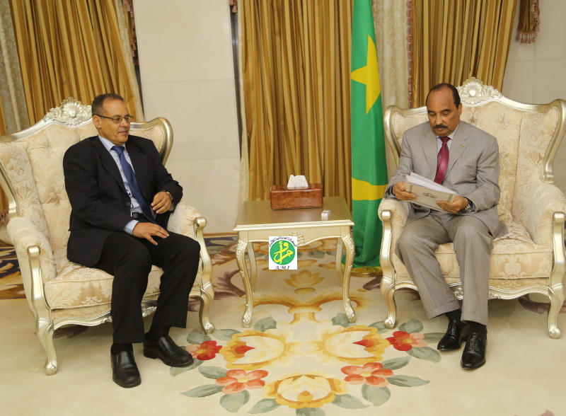 رئيس الجمهورية الموريتانية يستقبل مبعوثا خاصا  للأمين العام لجبة البوليساريو